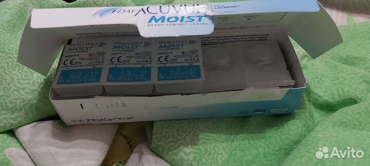 Линзы контактные однодневные acuvue -0.75