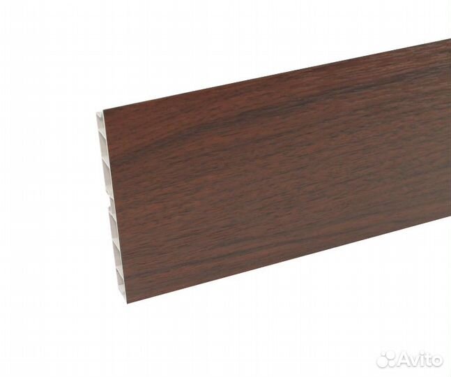 Цоколь пвх Орех экко с уплотнителем (3200*95)