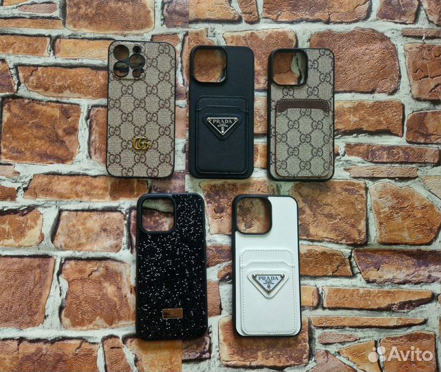 Чехол Gucci Prada Swarovski на iPhone 15 Pro Max