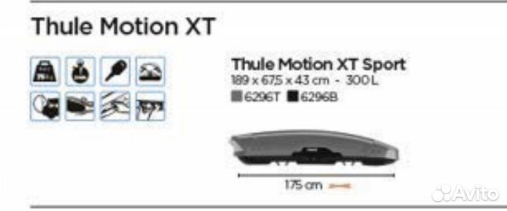 Автомобильный Бокс на крышу Thule