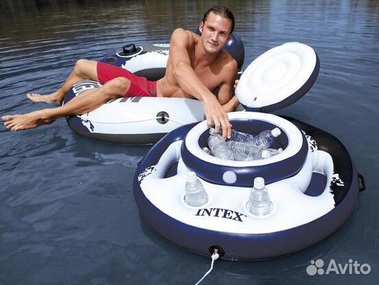 Плавающий бар контейнер - холодильник 89 см, Intex