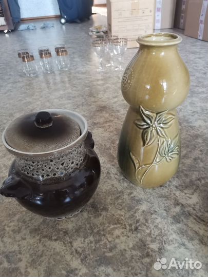 Вазы и кушигы хрусталь керамика