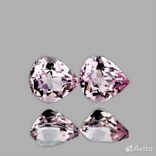 Морганит натуральный 1,64Ct 6х6мм к-кт VVS Pear