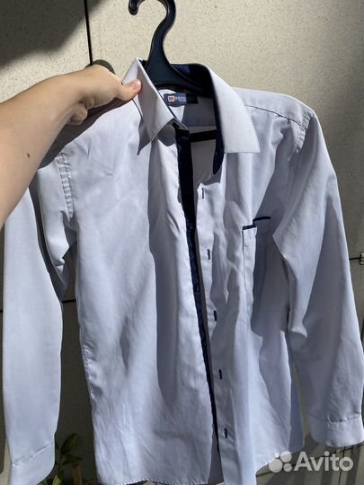 Мужские белые рубашки для школьника