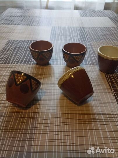 Плошка керамическая новая и стопочки керамика