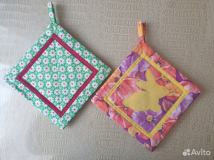 Прихватки для кухни, пасхальная корзиночка