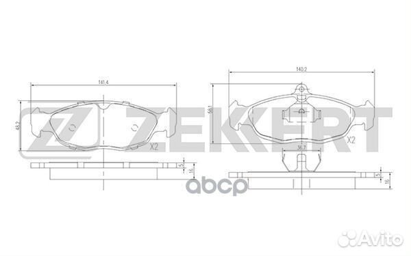 Колодки торм. диск. передн. Daewoo Lanos (klat)