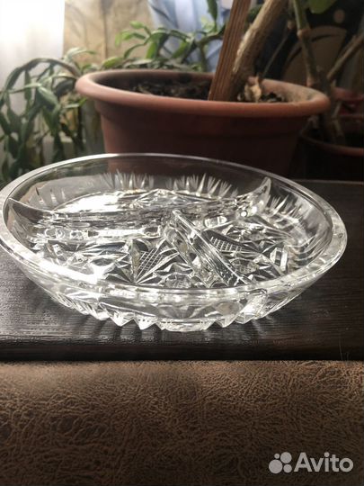 Хрустальная менажница СССР