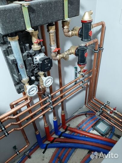 Монтаж систем отопления, водоснабжения