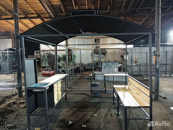 Мангал с крышей Беседка