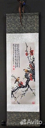 Панно Птицы китайская живопись 45см.,T15-2 ru*105
