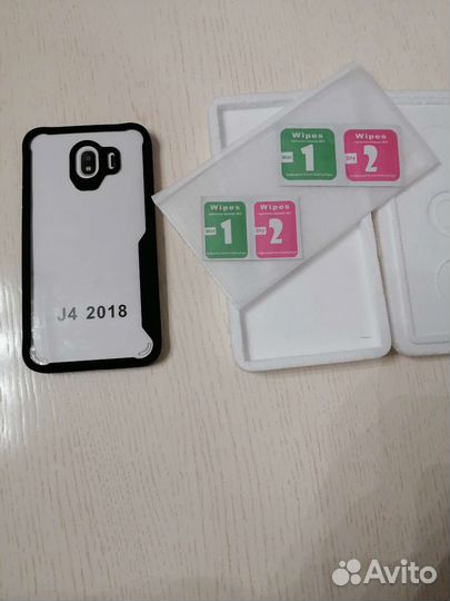 Чехол + защитное стекло Samsung galaxy j4