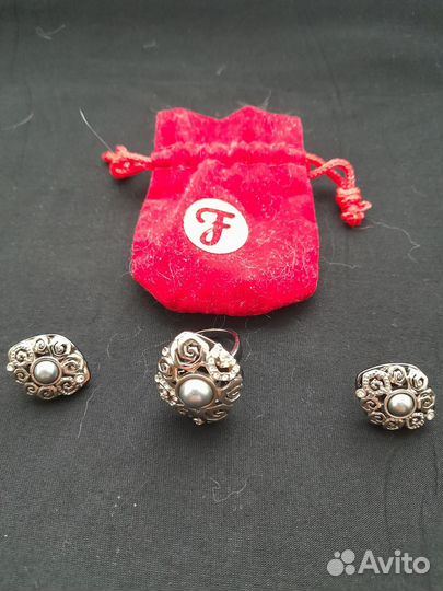 Серьги пусеты,кольцо