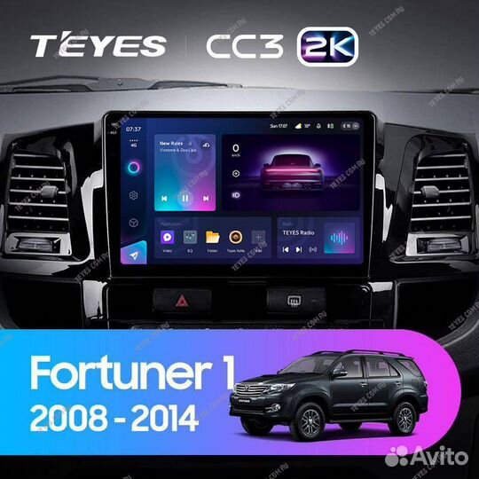 Магнитола Toyota Fortuner 2008-2014 Teyes 6/128 F2