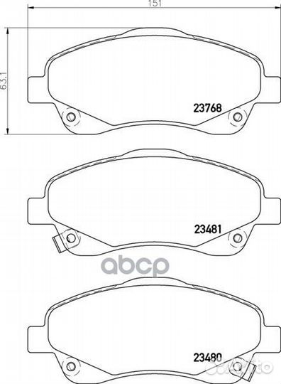 Колодки тормозные дисковые перед NP1048 NIS