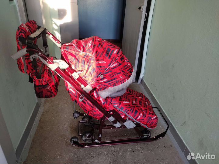 Детские санки коляска ника