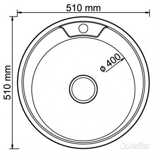 Мойка врезная декор. Ledeme L65151