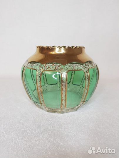 Ваза Европа цветной хрусталь