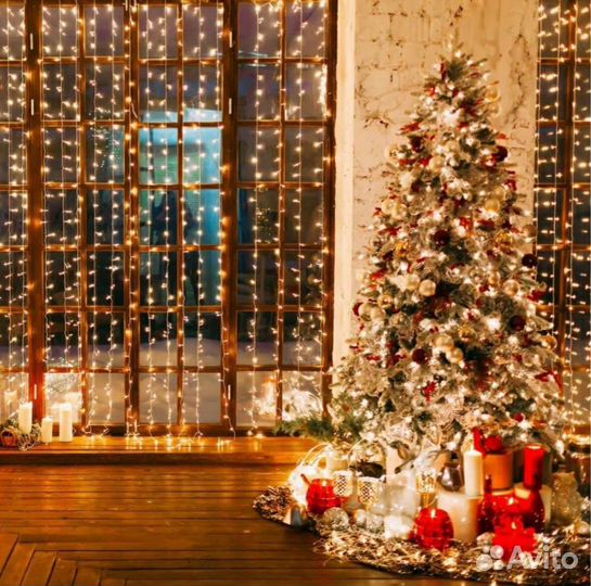 Гирлянда штора. Занавес