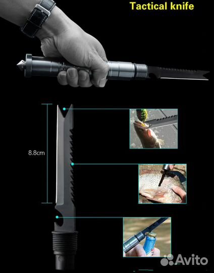 Многофункциональная лопата, тактическая 15 в 1