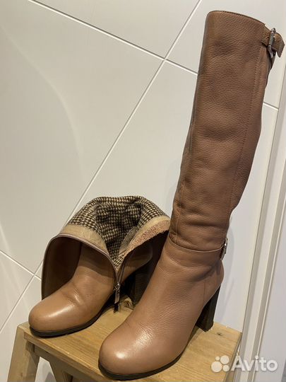Сапоги женские натуральная кожа оверсайз эконика