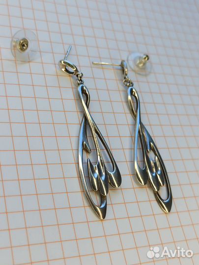 Серьги серебро 925 проба, гвоздики, СССР