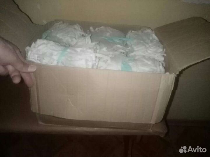 Маска одноразовая медицинская с плотнеными ручками