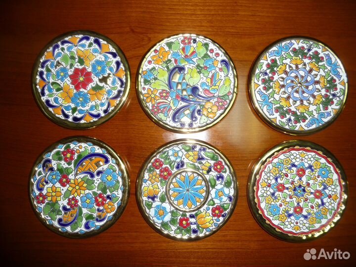 Тарелка декоративная(Испания).Ручн работа.24 к.зол