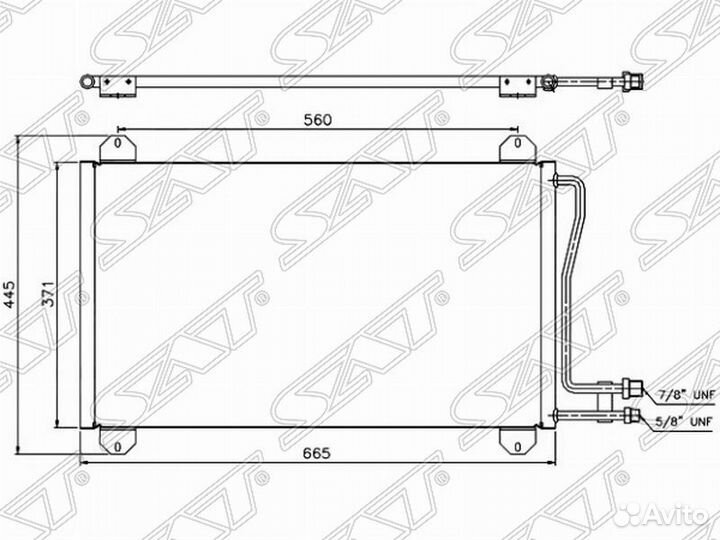 Радиатор кондиционера Мерседес Спринтер 95-05