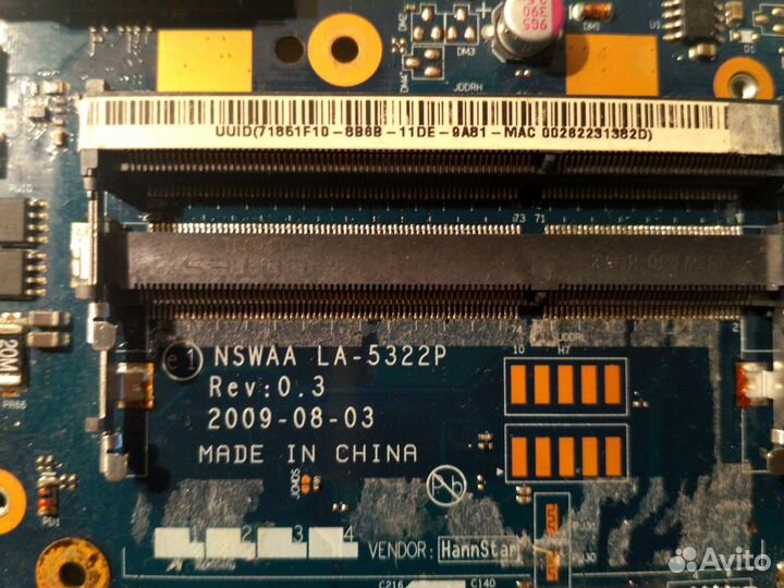 Материнская плата для ноутбука Toshiba Satellite L