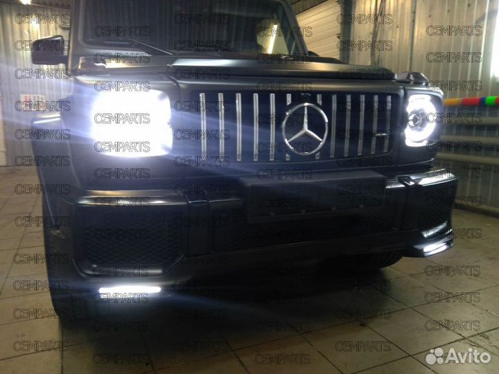 Черные фары гелик не gbt LED с поворотом вид w464