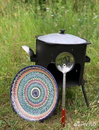 Казан 10л +печь+шумовка +ляган