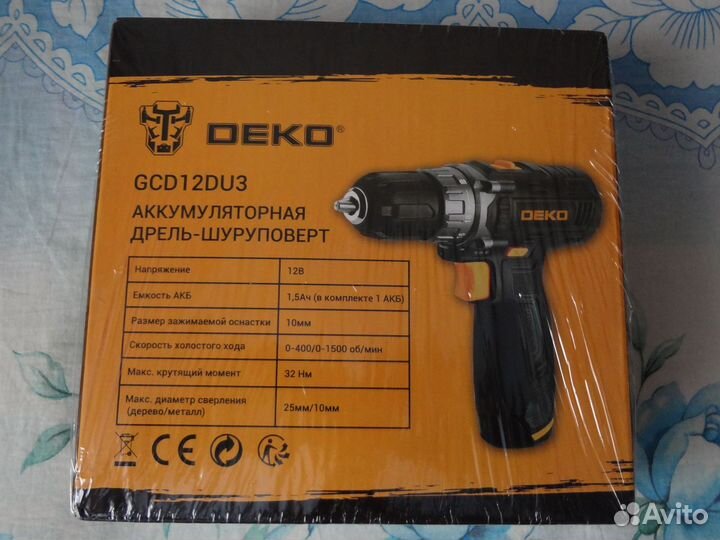 Новый шуруповерт deko GCD12DU3