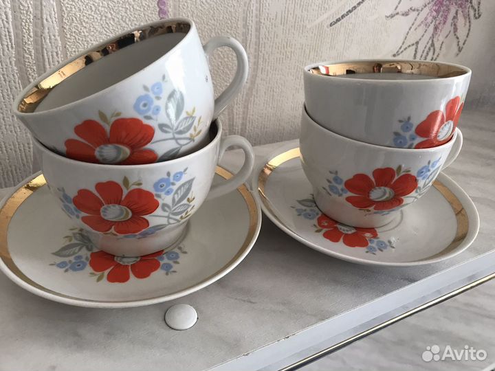 Чайный сервиз на 5 персон времен СССР