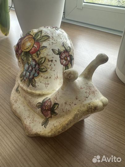 Статуэтка улитка керамическая