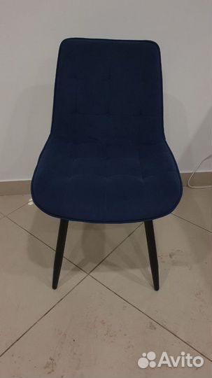 Мягкий стул кресло синий бу