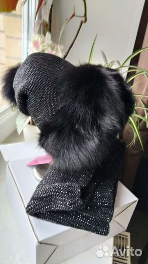 Новый зимний комплект шапка и снуд женский