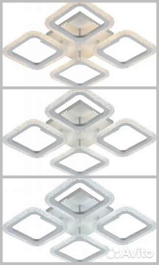 Люстра потолочная светодиодная с пультом