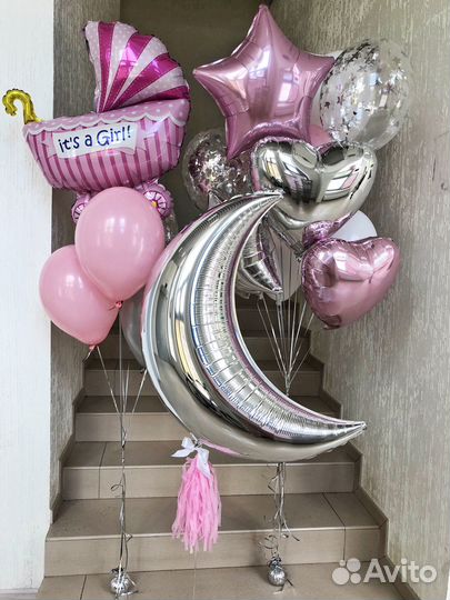 Воздушные шары на выписку из роддома