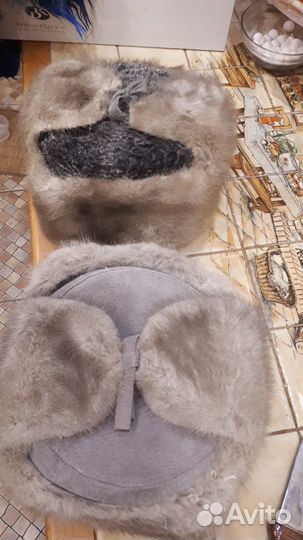 Шапки-ушанки из норки, замши и каракуля