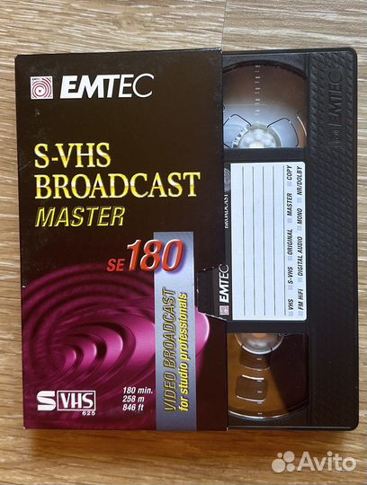 Emtec. Видеокассеты S-VHS se180. Новые
