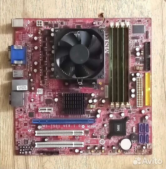 Материнская плата +4ядра +8Гб