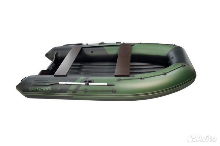 Лодка Пеликан 300 нднд спорт; зелено-черная