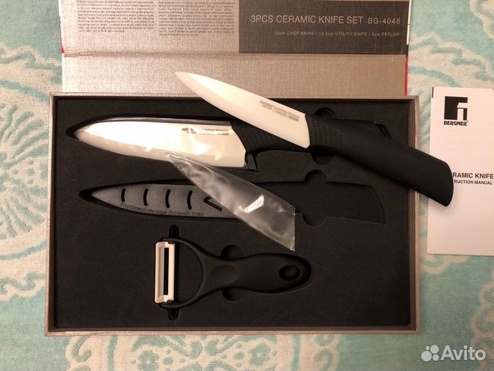Керамические ножи, овоще-чистка Новый набор