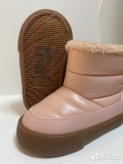 Ботинки сапоги для девочки новые 18 19 размер h&m