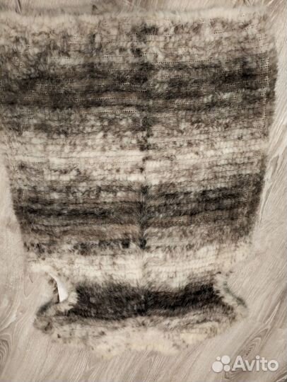 Жилет женский удлиненный из вязанной норки