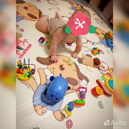 Коврик для ползания даухсторонний 180*200