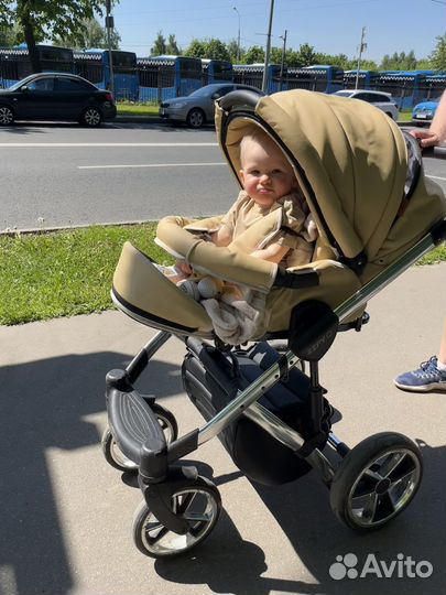 Коляска Baby Merc Zipy Q limited edition кожа 2 в1