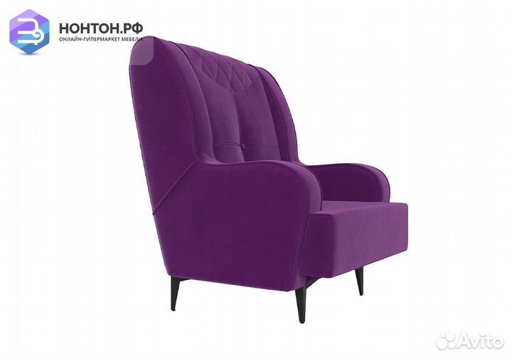 Кресло Неаполь микровельвет фиолетовый