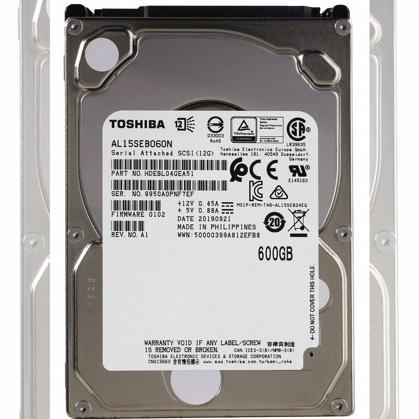 [AL15SEB060N] Жесткий Диск Toshiba 600gb Sas 2,5 Al15seb060n